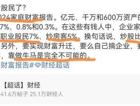 中国超高净值家庭中，职业股民占比14%