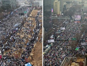 尹锡悦获释第二天，韩国大批民众在首尔市中心集会，组织方预计10万人参加